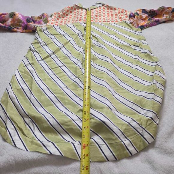 New S Anthropologie The Soren mixed-print mini shirt dress by Maeve - Picture 11 of 11